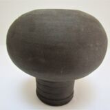 Anthropomorphic candle holder, scarified ceramic, stamped design