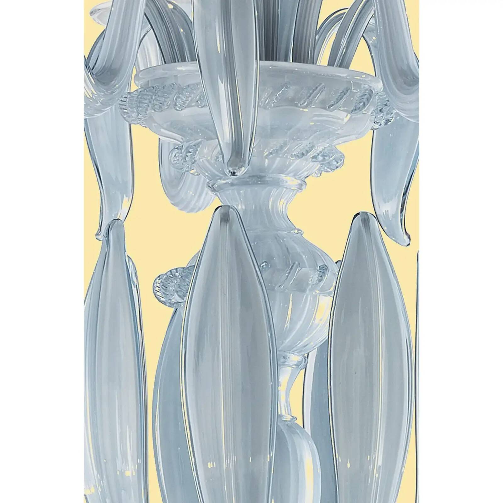 Contemporary Mid-Century Modern Venetian Style Murano Glass Chandelier