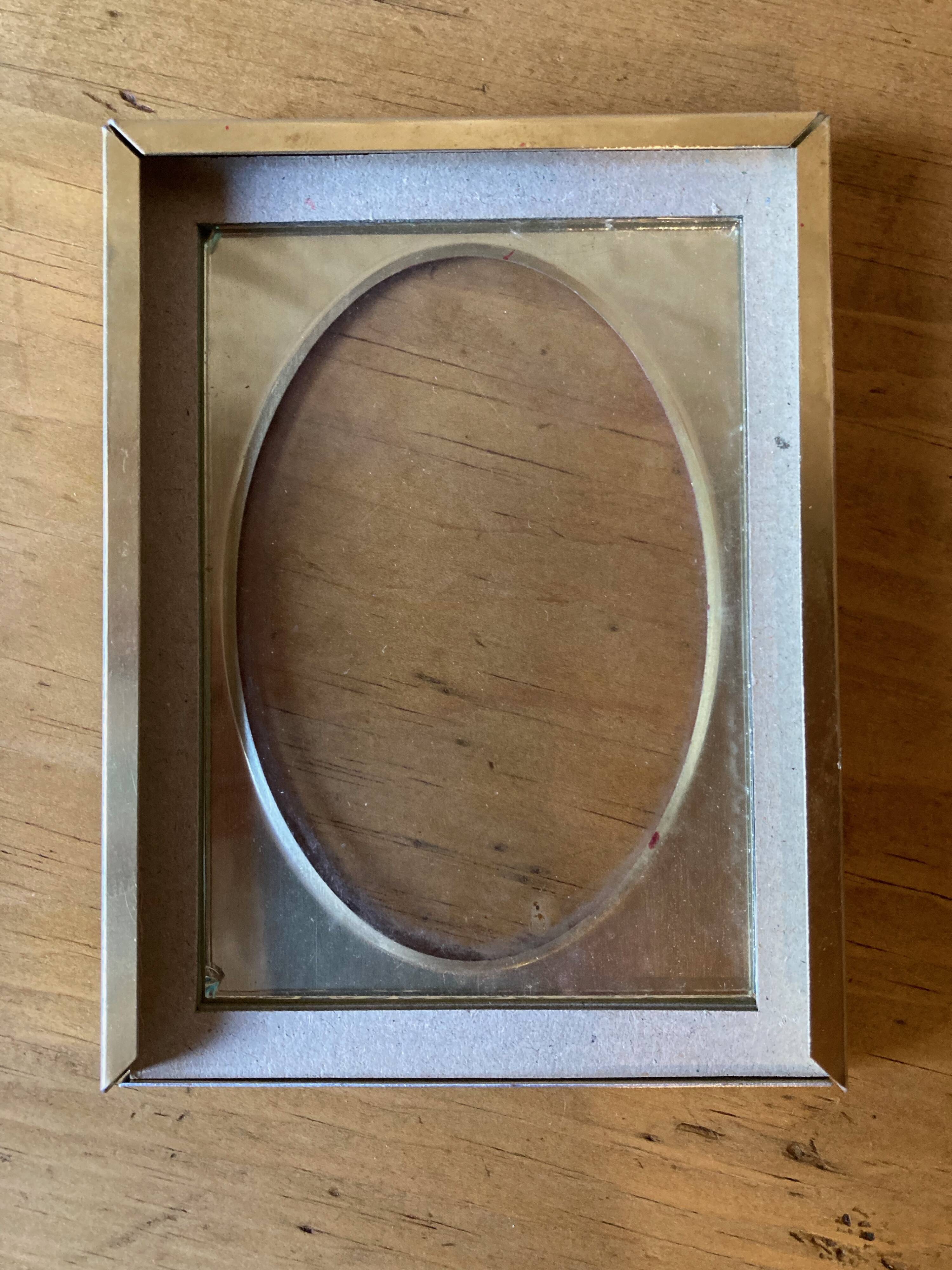 Set of 2 small red frames, made in Italy, 1970s