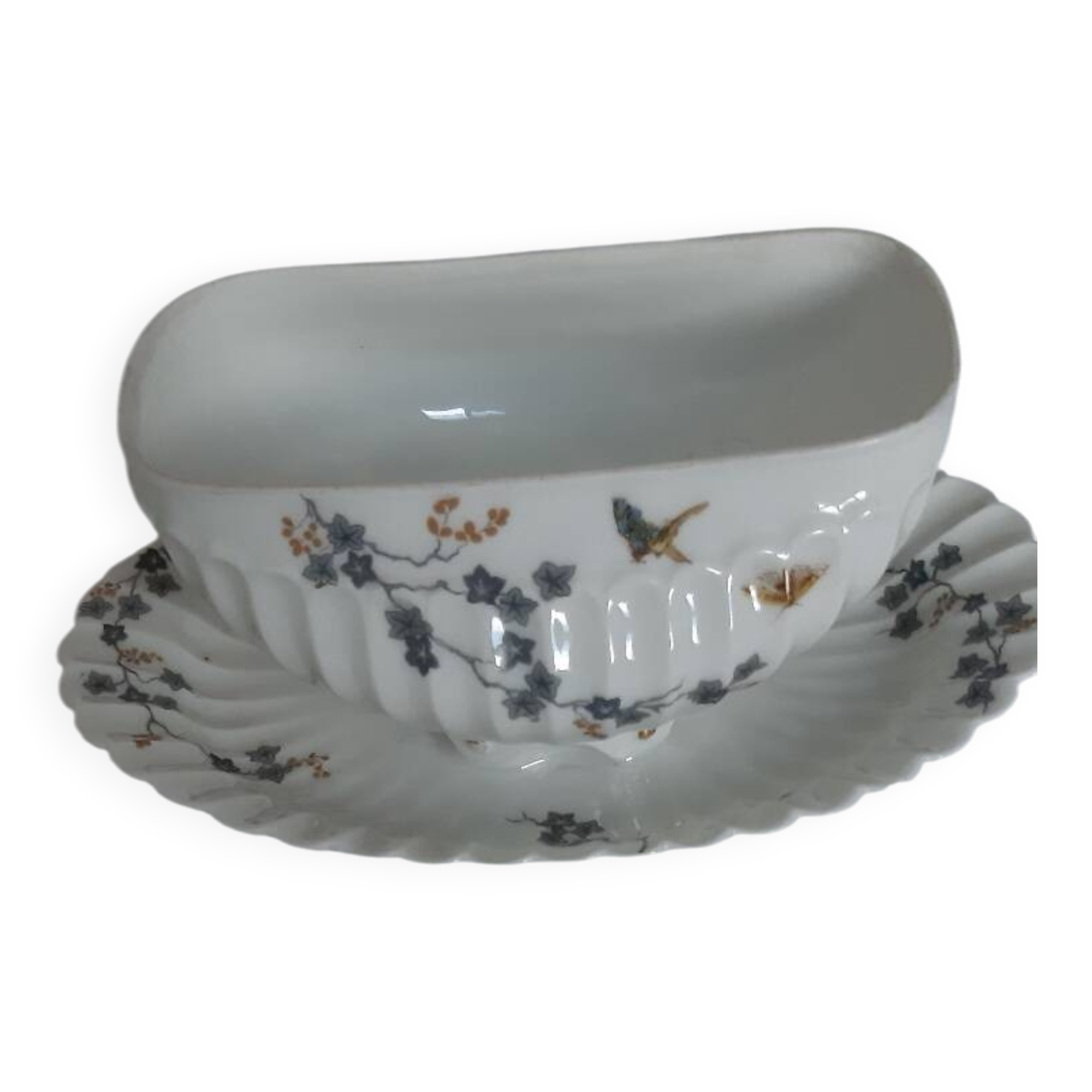 Limoges porcelain gravy boat, Haviland brand