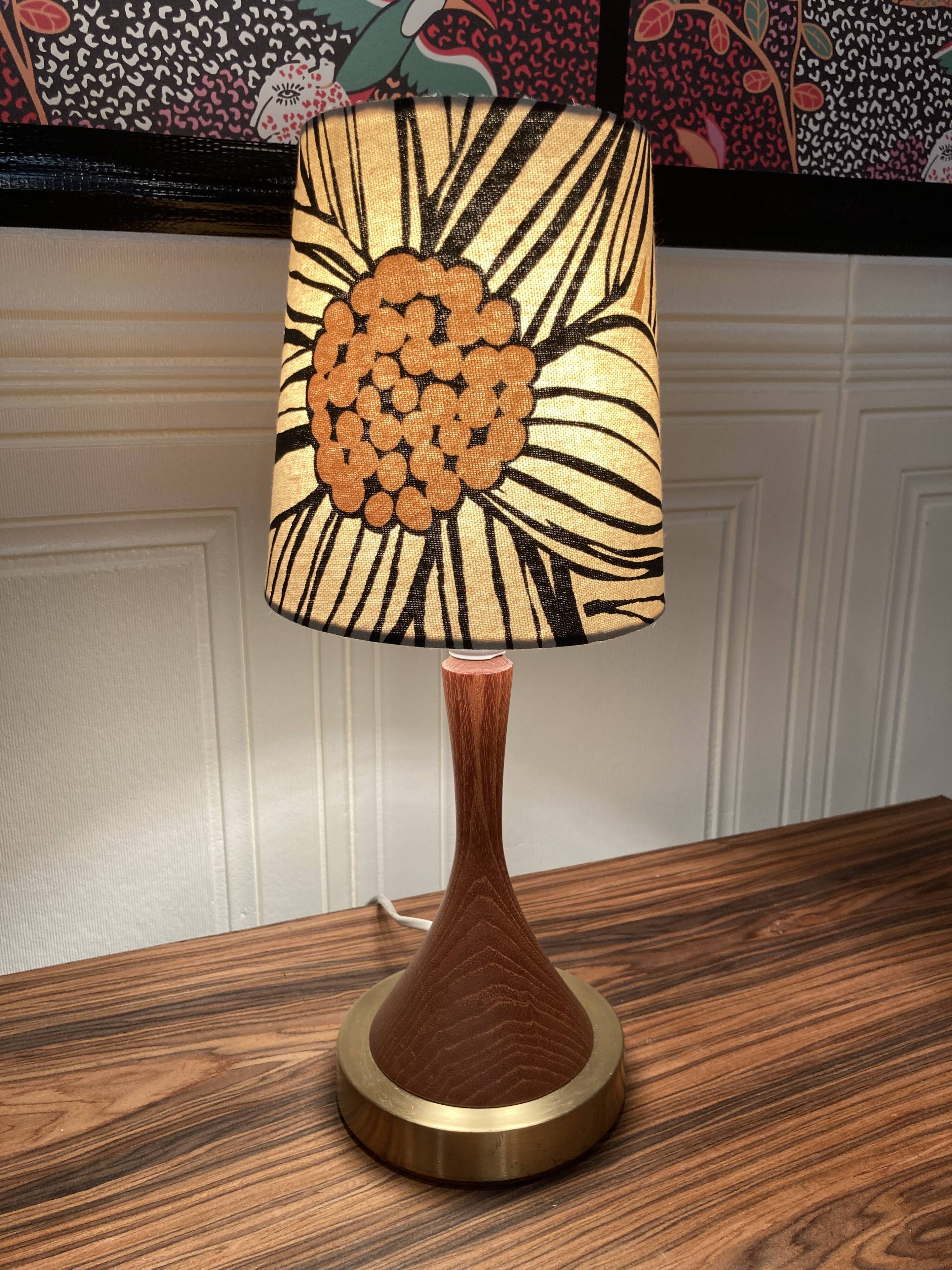 TEAK LAMP "SCANDINAVIAN DESIGN 1950".