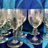 SET OF 10 LIQUEUR GLASSES IN VIERZON GLASS EMMA MODEL