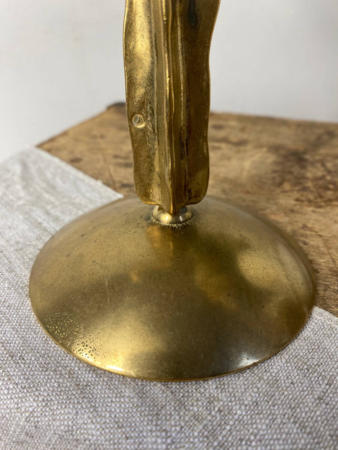 Cactus brass candle holder