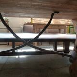 20th century solid wood farmhouse table