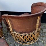Vintage Mexican Equipale chairs and table