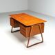 Svend Age Madsen freestanding desk in teak H.P. Hansen Denmark 1960