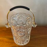Ice bucket cut glass and scoubidou