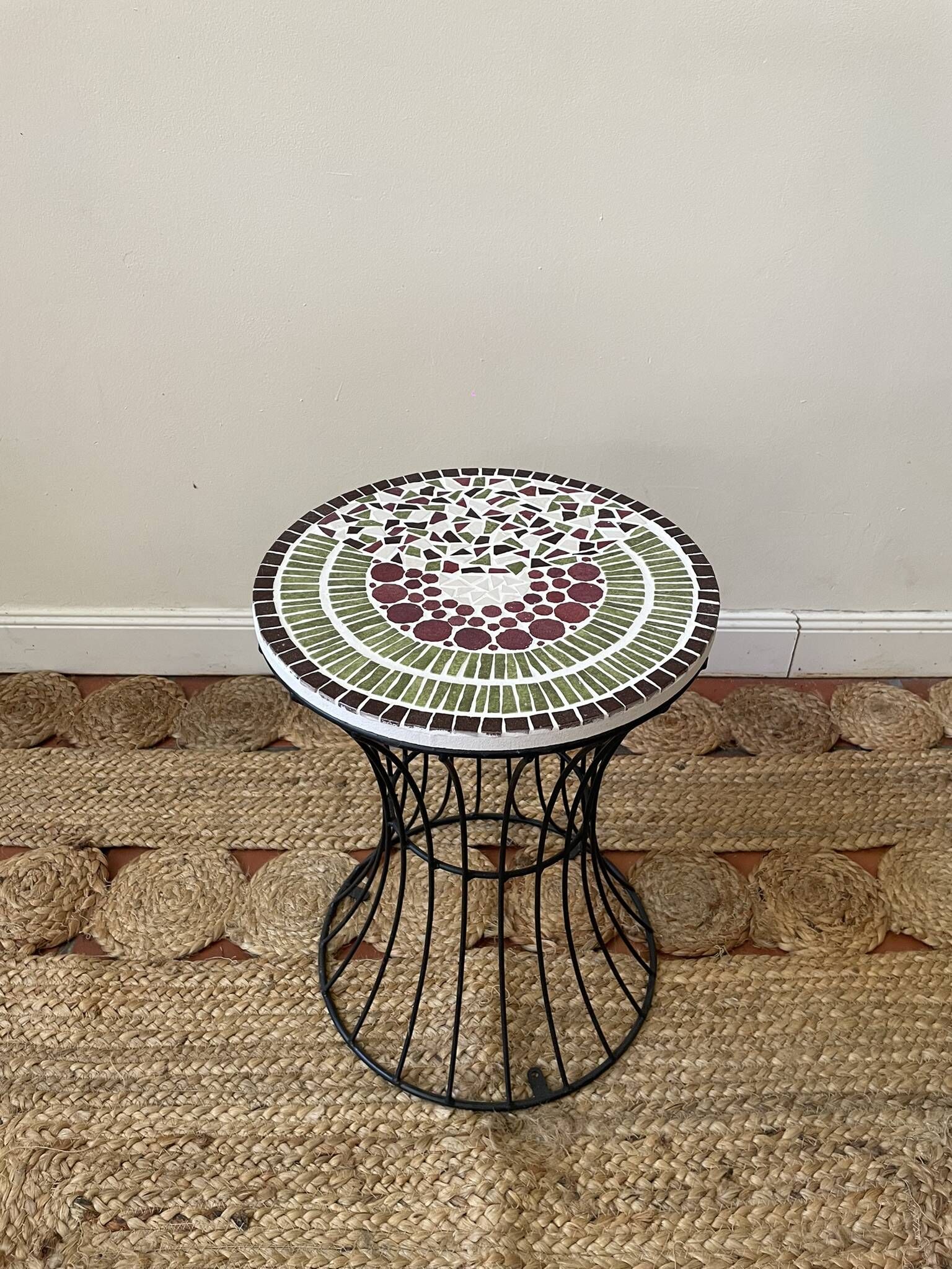 Mosaic metal coffee table