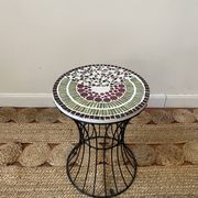 Mosaic metal coffee table