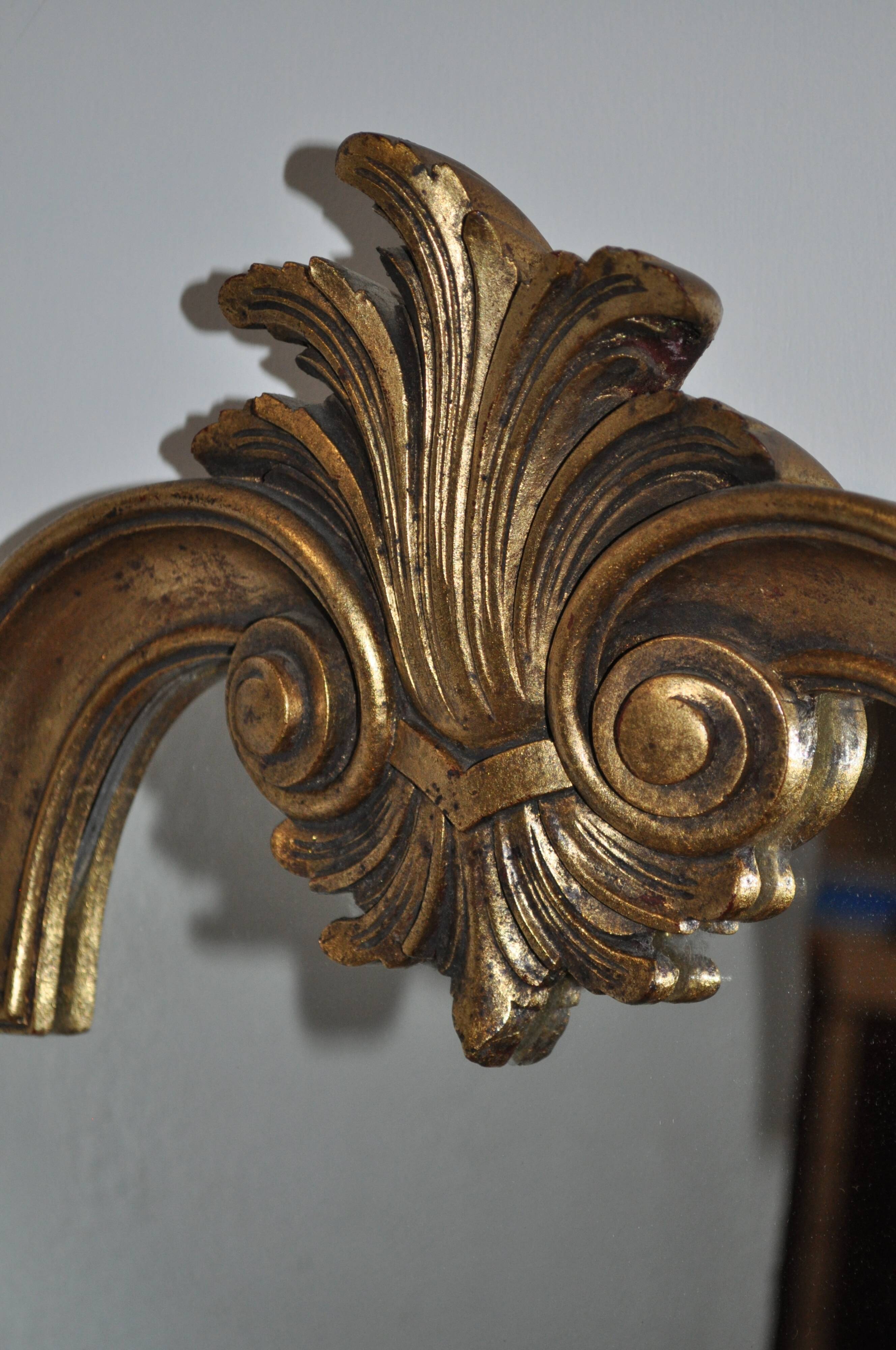 Nicely framed baroque mirror 100x46cm