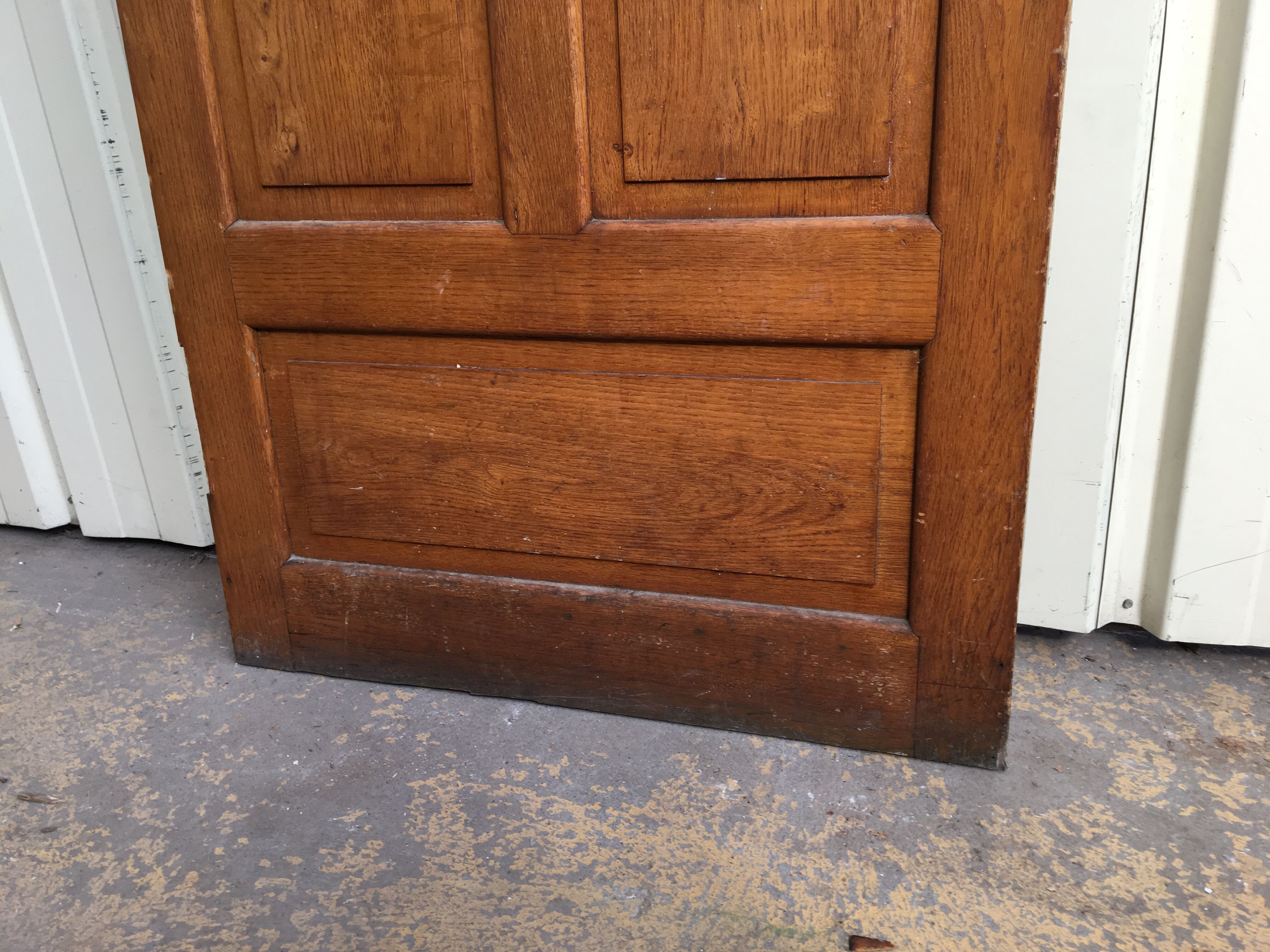 old oak sanitary door of the bank of France