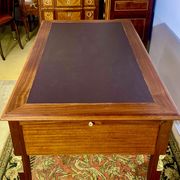 Empire style desk return from egypt double sided in mahogany and gilded bronzes year 1900