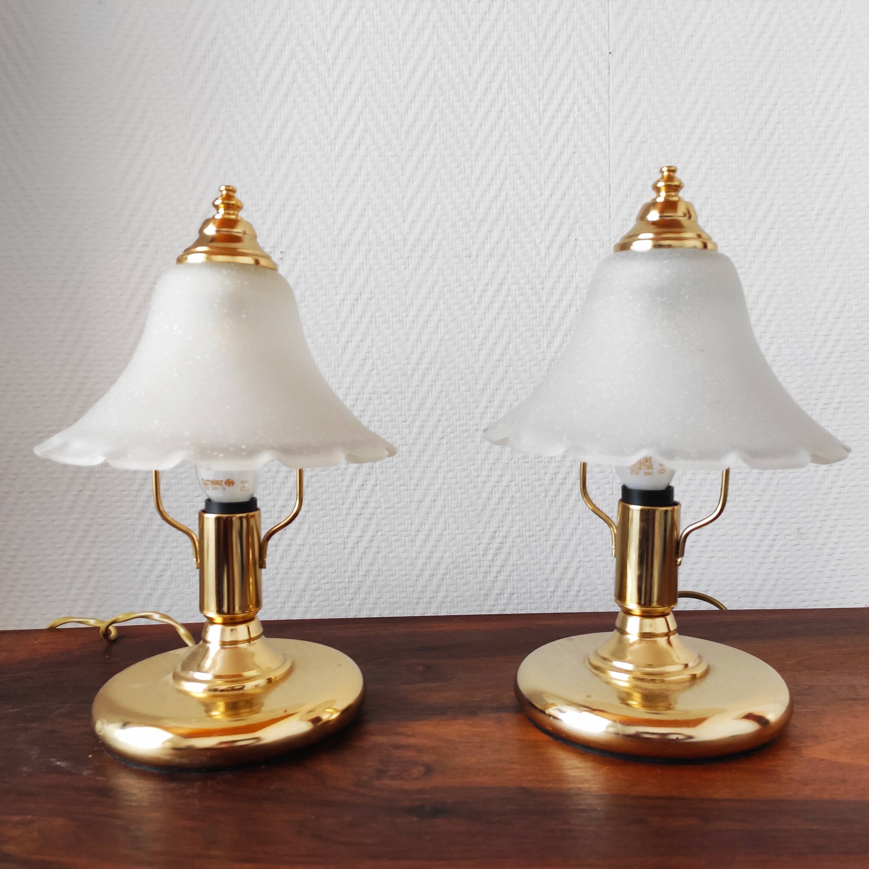 Pair of vintage mushroom lamps