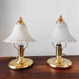 Paire de lampes champignon vintage