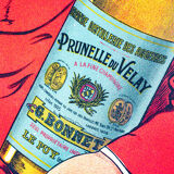 Lithographie liqueur Prunelle du velay 1922'