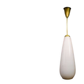 Suspension en verre et laiton, Pologne, années 1960