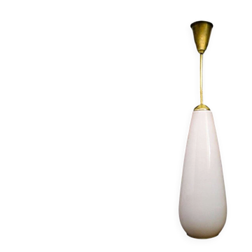 Suspension en verre et laiton, Pologne, années 1960