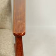 Scandinavian armchair and footrest granola beige concluded by H.Lis 300-190