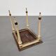 2 x nesting side tables / neo classic / painted gold leaf top / The battle of Texel