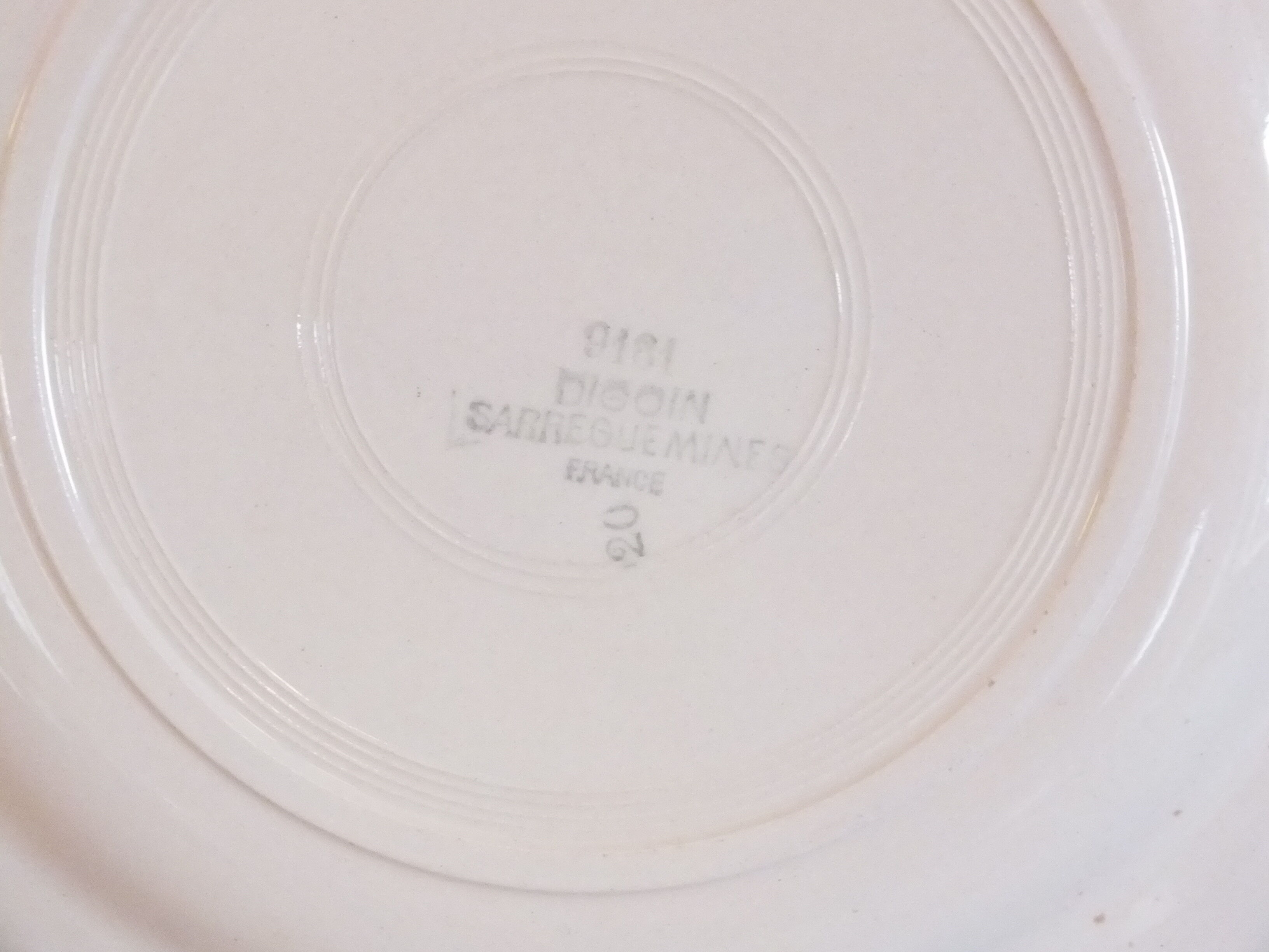 Set of 6 flat plates Sarreguemines Digoin