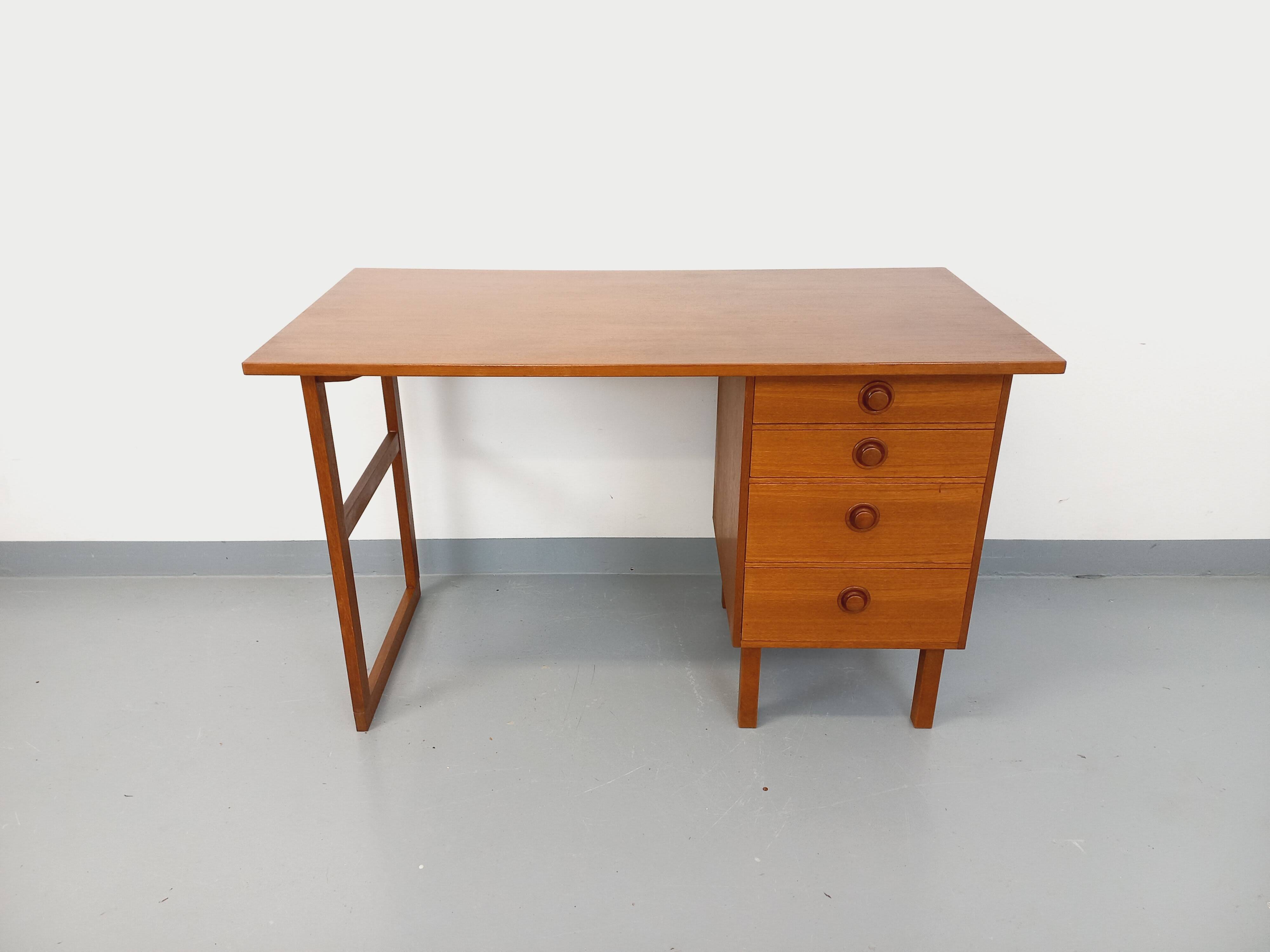 Vintage Scandinavian teak desk from the 60s