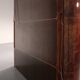 Meuble bar emblématique Aldo Tura en cuir de chèvre marron avec ascenseur électrique et intérieur miroir.