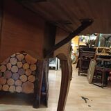 Table, drop-leaf desk "fully marquetry, Louis XV style, Period