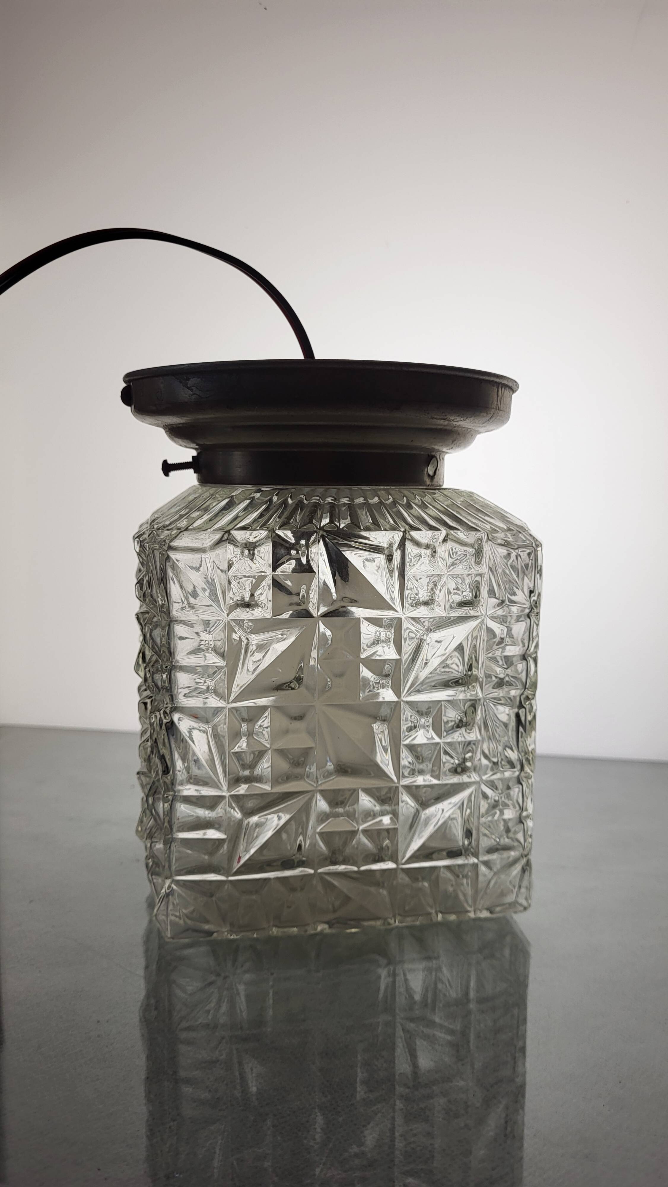 Vintage 50 glass ceiling light