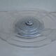 CUP on foot frosted pressed glass and transparent glass- Chrome foot