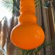 Vintage seventies orange opaline pendant light