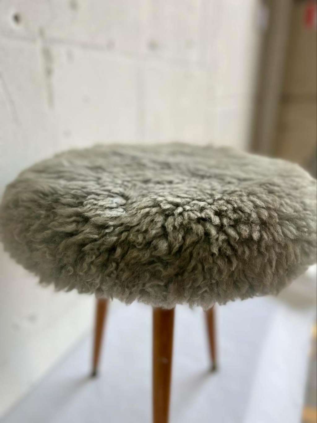 Vintage fluffy stool