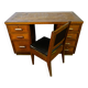 Art Nouveau oak desk and chair