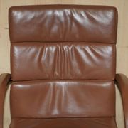 Fauteuil de bureau William Hands Orion en cuir, style Mid-Century Modern