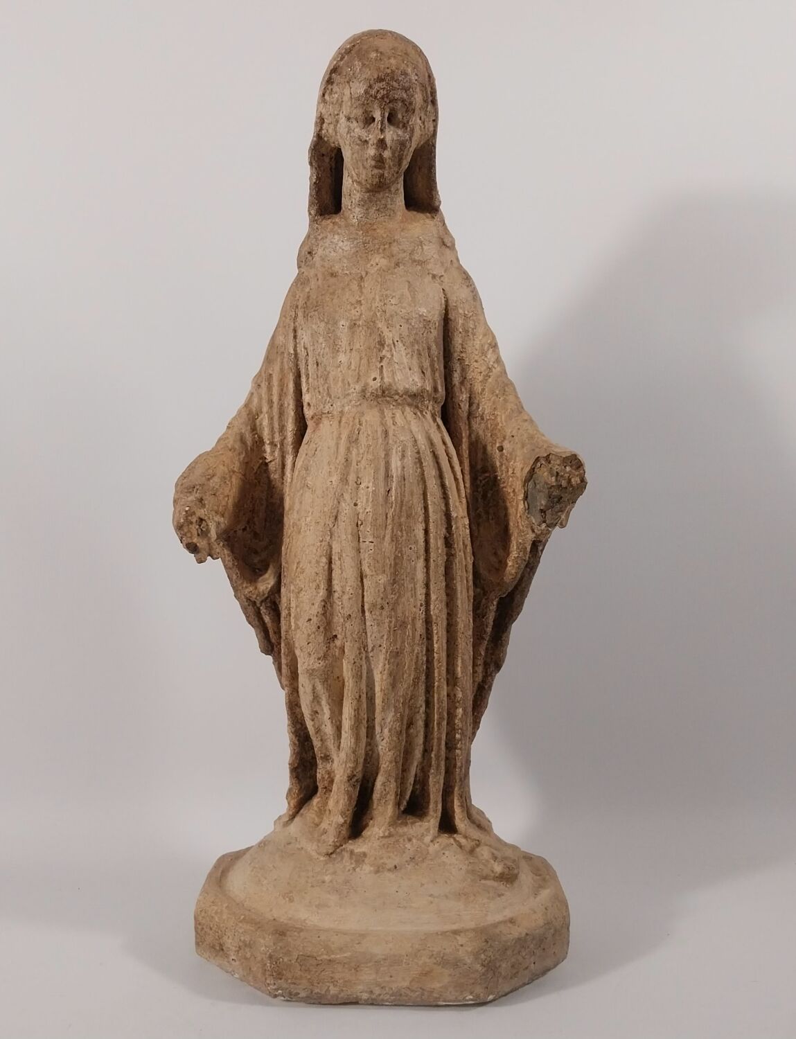 Virgin of devotion, patinated plaster, early nineteenth century