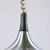 Large German pendant light in chrome metal, Tulip model by Erco 1960.