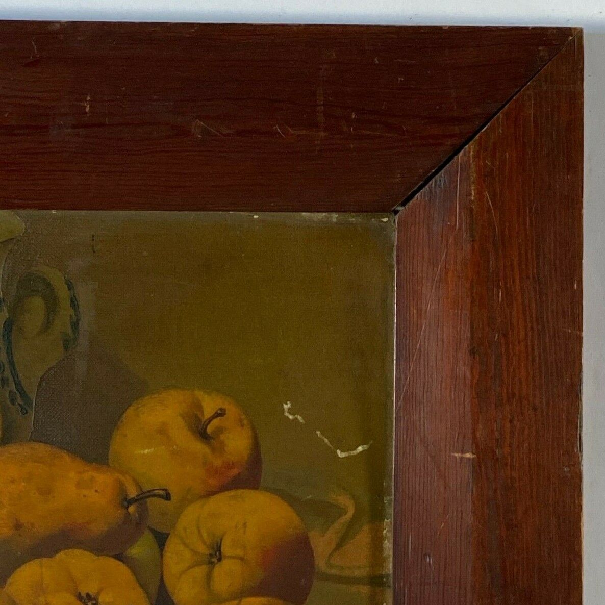 Oil on panel e croizet still life with apples grapes late nineteenth century