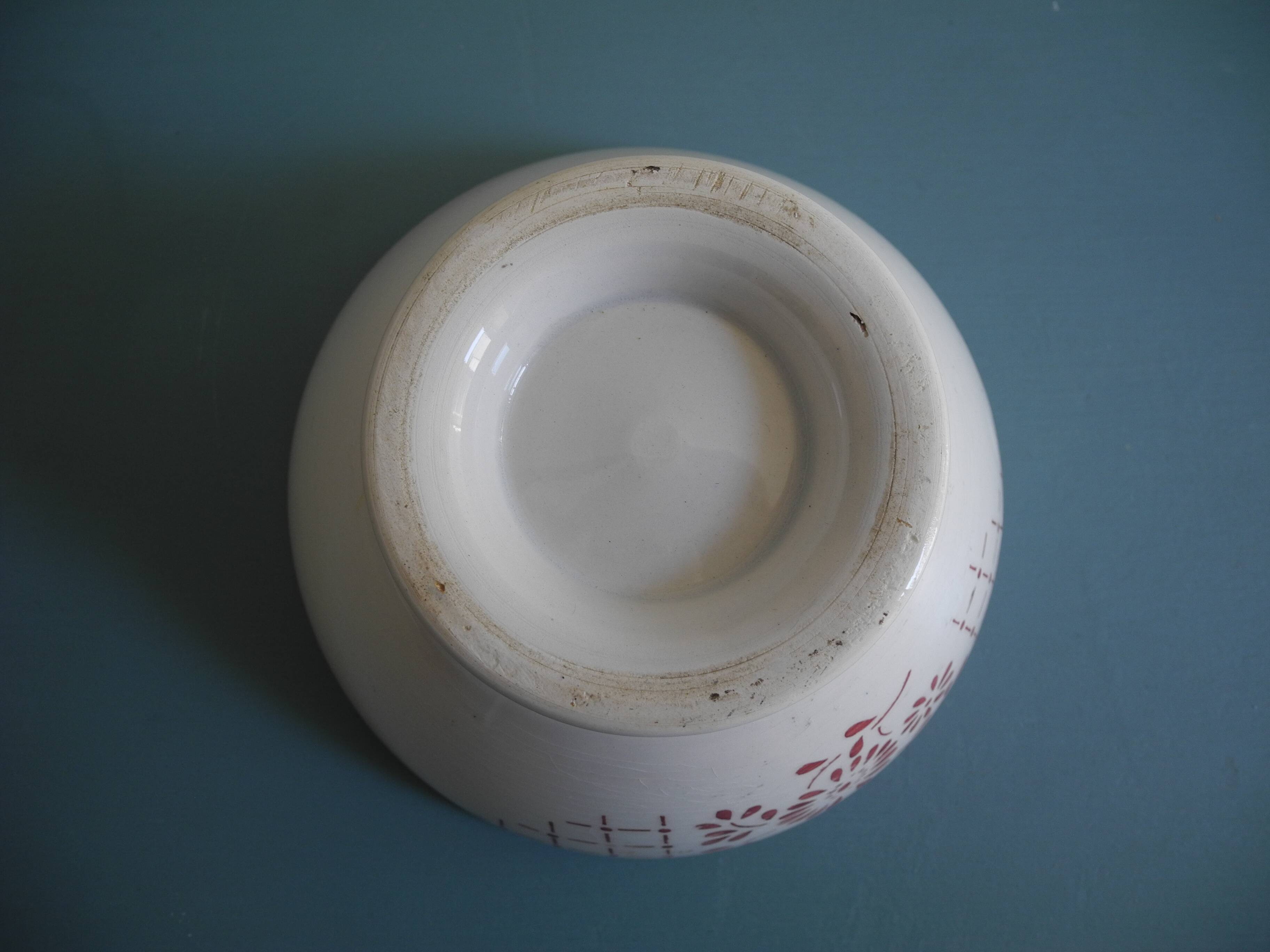 large antique French bowl