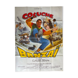 Affiche cinéma "Banzai" Coluche 120x160cm 1983