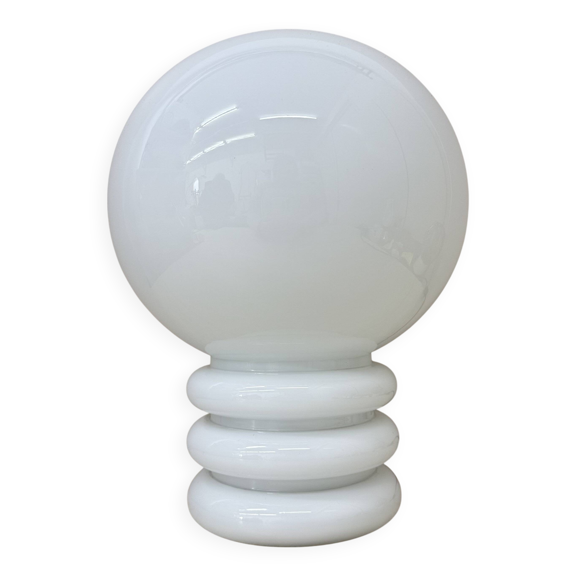Limburg glashütte milk glass table lamp , 1970s