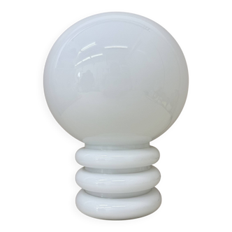 Limburg glashütte milk glass table lamp , 1970s