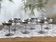 6 vintage stainless steel ice cream or dessert bowls by Letang Rémy, 1970, in good condition.