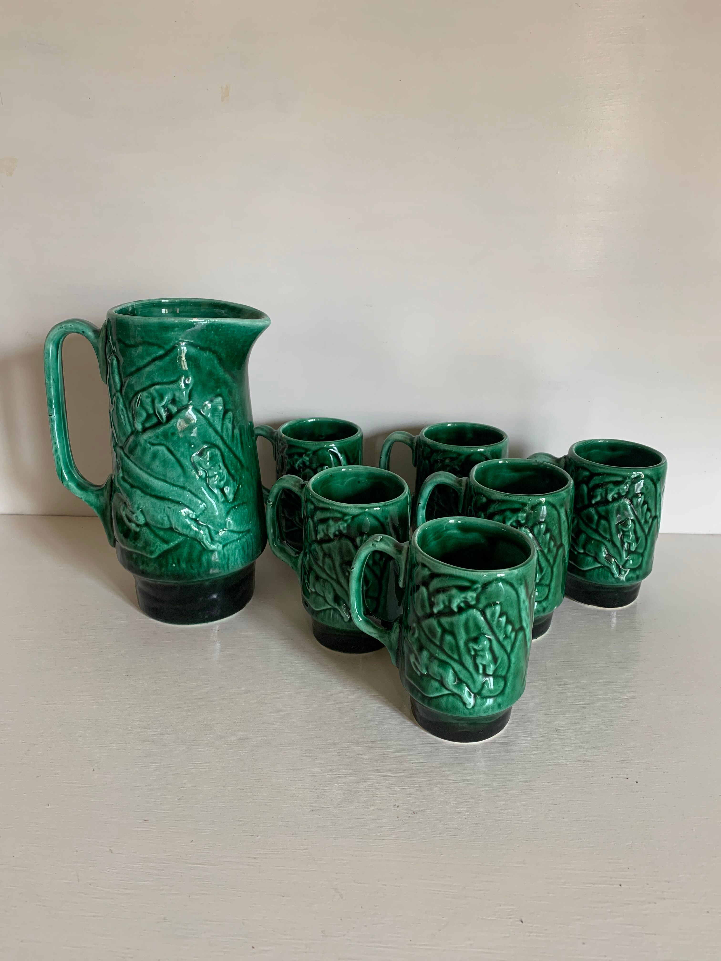 Service at orangeade art deco ceramic