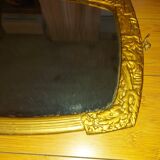 Painted wooden art deco mirror 33 X 51 cm