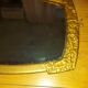 Miroir art déco en bois peint 33 X 51 cm