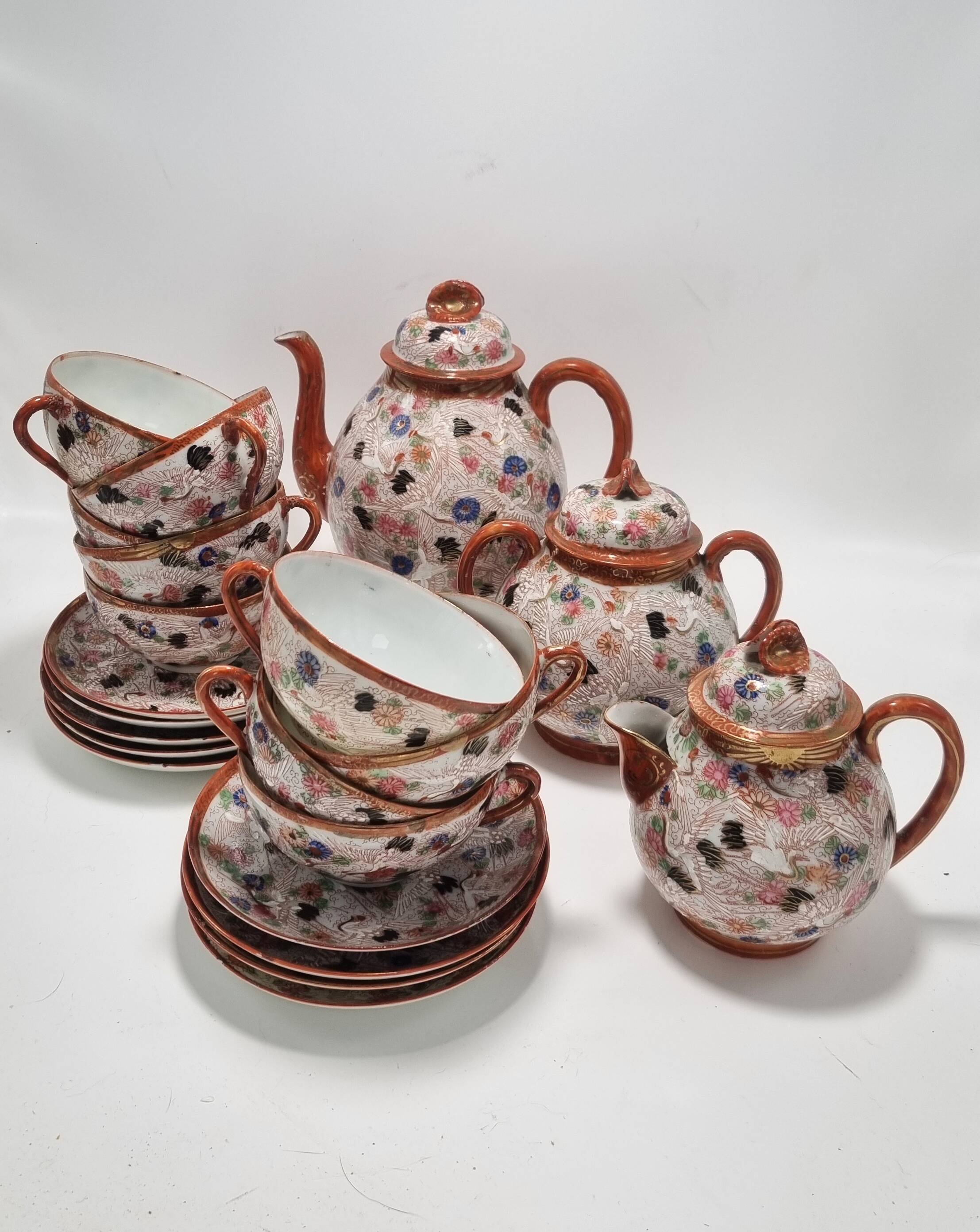 Antique Japanese tea set