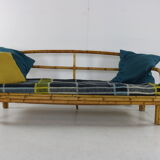 Sixties rattan / manou daybed with extension
