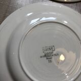 Lot of 6 mismatched plates of hand-painted French porcelain