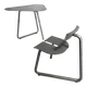 SPT steel table and its designer chair Atelier Serruys 2022