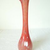 Soliflore vase in glass paste with speckled decor
