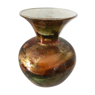 Vintage Pop Art vase in gold-colored opalin glass